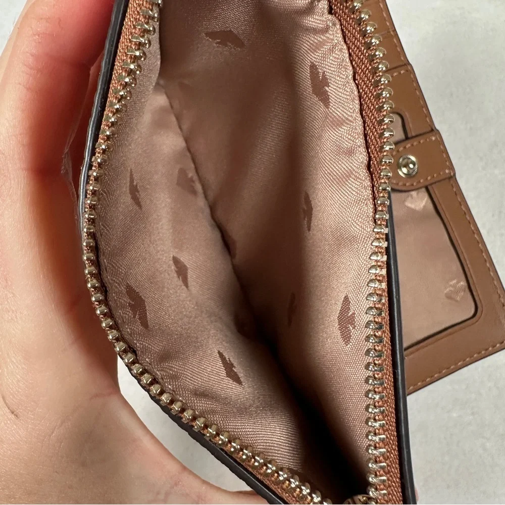 Kate‎ Spade Leila small slim bifold wallet Brown Leather